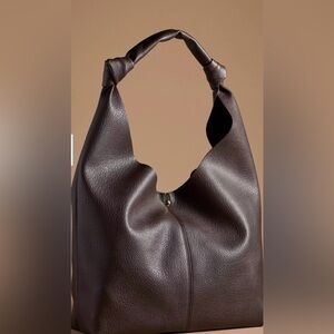 Anthropologie Love Knot Slouchy Bag Chocolate